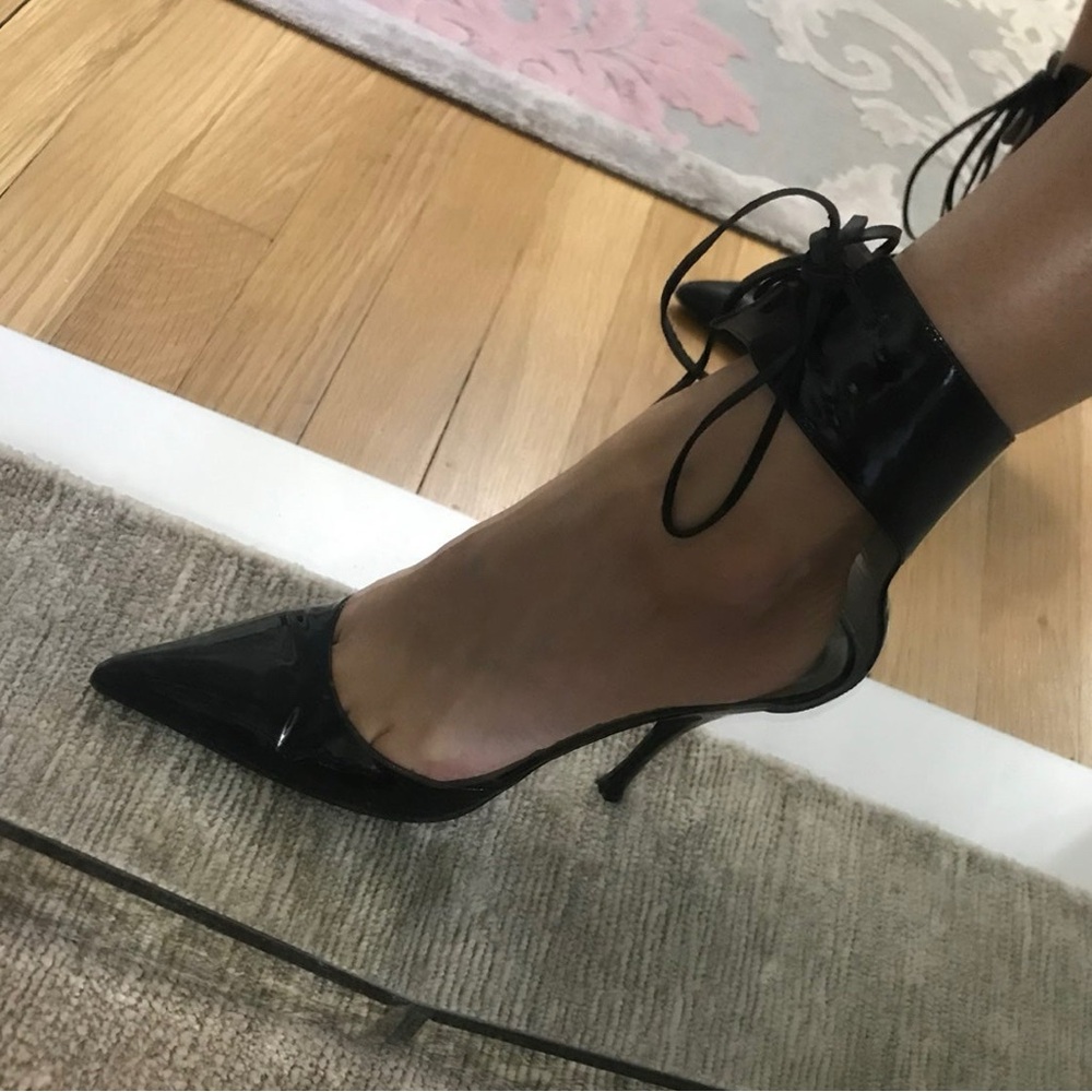 Gucci dark green Patent Leather Heels